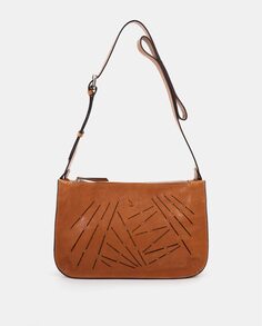 Женская сумка через плечо Summer Song из тисненой кожи коньячного цвета Abbacino, коричневый