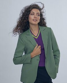 Женский пиджак с воротником с лацканами и контрастной подкладкой Lola Casademunt, мультиколор