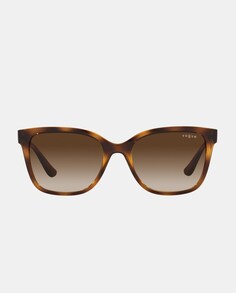 Прямоугольные солнцезащитные очки цвета гавана Vogue, коричневый