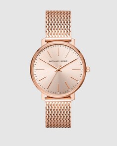 Michael Kors Pyper MK4340 женские часы из розовой стали Michael Kors, розовый