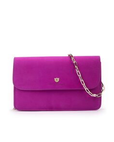 Женская кожаная сумка через плечо с фиолетовой цепочкой Pedro Miralles, фиолетовый