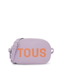 Женская кожаная сумка через плечо Lynn с сиреневым логотипом Tous, сиреневый