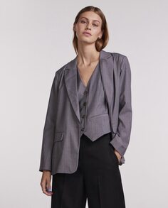 Женский пиджак с длинными рукавами и карманами Yas, серый Y.A.S