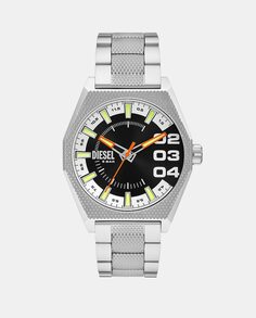 Скребок DZ2172 стальные мужские часы Diesel, серебро