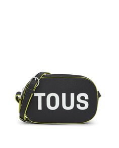 Женская кожаная сумка через плечо Lynn с черным логотипом Tous, черный