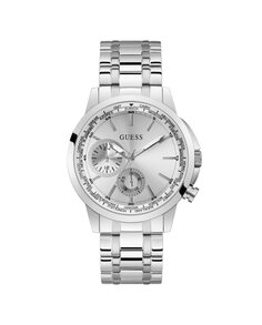 Мужские часы Spec GW0490G1 со стальным и серебряным ремешком Guess, серебро