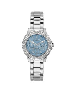 Женские часы Crown Jewel GW0410L1 со стальным и серебряным ремешком Guess, серебро
