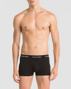 Комплект из трех мужских трикотажных боксеров черного цвета Calvin Klein, черный