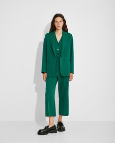 Женский пиджак с подплечниками и пуговицей Naëlle, зеленый