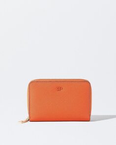 Средний женский кошелек на молнии оранжевого цвета Parfois, оранжевый