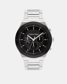 Многофункциональные стальные мужские часы CK Fearless 25200301 Calvin Klein, серебро
