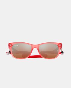 Красные квадратные солнцезащитные очки унисекс Ray-Ban, красный