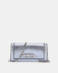Маленькая серебряная сумка через плечо Gilded с блестящей отделкой Guess, серебро