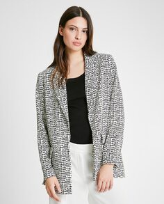 Женский пиджак с микропринтом без застежки Trucco, мультиколор