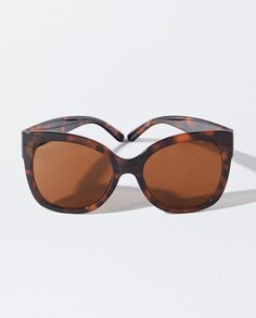 Коричневые женские солнцезащитные очки Parfois с защитой от ультрафиолета и формой бабочки Parfois, коричневый