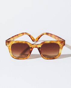 Коричневые женские солнцезащитные очки Parfois с квадратной защитой от ультрафиолета Parfois, коричневый