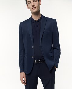 Мужской пиджак с налокотниками Sfera, темно-синий (Sfera)