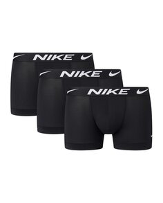Комплект из трех мужских трикотажных боксеров черного цвета Nike, черный