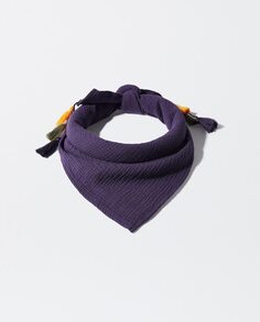 Шарф-повязка на голову с декоративными кисточками фиолетового цвета Parfois, фиолетовый