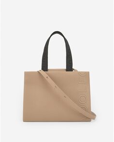 Женская сумка через плечо среднего размера, серо-коричневая, шоппер Adolfo Dominguez, серо-коричневый