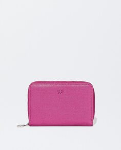 Базовый женский кошелек среднего размера на молнии цвета фуксии Parfois, фуксия