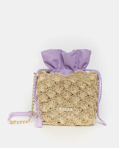 Бежевая сумка-мешок из натуральных волокон с кожаными деталями, производство Колумбия Vera, бежевый