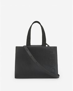 Средняя черная женская сумка через плечо типа шоппер Adolfo Dominguez, черный