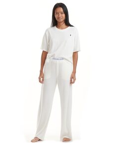 Длинная женская пижама, футболка с короткими рукавами Polo Ralph Lauren