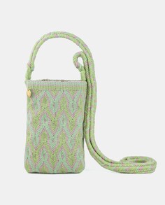 Маленькая зеленая сумка через плечо Makki ручной работы в этническом стиле Castellano Ethnic Origins, светло-зеленый