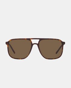 Мужские солнцезащитные очки-авиаторы из ацетата гаваны Dolce &amp; Gabbana, коричневый