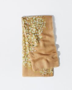 Коричневый шарф с цветочным принтом Parfois, коричневый