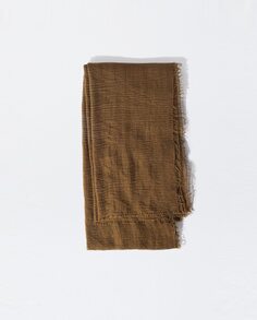 Однотонный шарф с коричневой строчкой Parfois, коричневый
