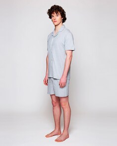 Короткая мужская пижама модальной вязки Mirto, серый