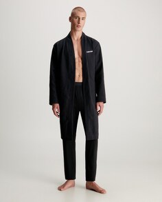 Мужской хлопковый халат Calvin Klein, черный