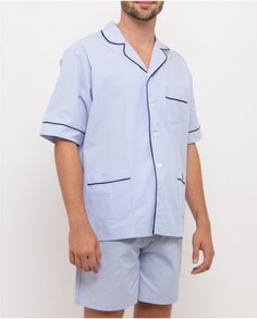 Мужская короткая пижама из ткани голубого цвета Wickett Jones, светло-синий
