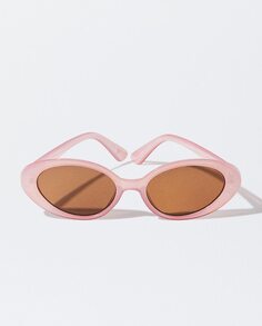 Розовые женские солнцезащитные очки овальной формы Parfois с защитой от ультрафиолета Parfois, розовый