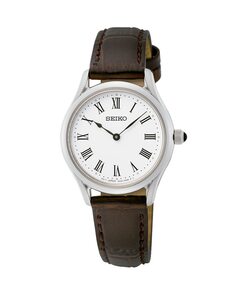 Женские часы Neo classic SWR071P1 из кожи с черным ремешком Seiko, черный