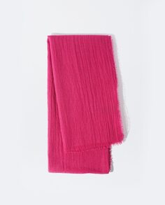 Однотонный шарф с отстрочкой цвета фуксии Parfois, фуксия