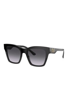 Черные квадратные солнцезащитные очки из ацетата Dolce &amp; Gabbana, черный