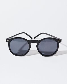 Черные женские солнцезащитные очки круглой формы с защитой от ультрафиолета Parfois Parfois, черный