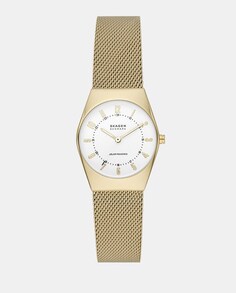 Grenen Lille Solar SKW3077 Женские часы с золотой стальной сеткой Skagen, золотой