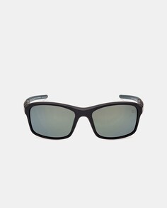 Черные мужские солнцезащитные очки прямоугольной формы с поляризационными линзами Timberland, черный