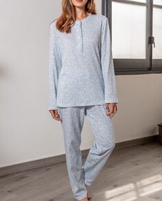 Женская зимняя хлопковая пижама Mitjans, синий