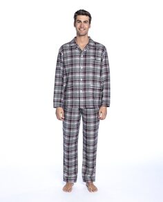 Мужская длинная серая фланелевая пижама Guasch, серый