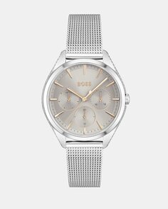 Многофункциональные стальные женские часы Saya 1502638 Boss, серебро