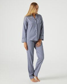 Женская пижама с длинными рукавами, длинными брюками, рубашечный воротник Kiff-Kiff, мультиколор