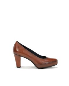 Женские туфли с передним швом из кожи Dorking, коричневый