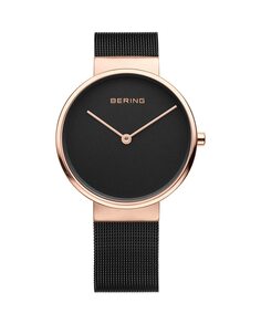 Черные женские часы Bering 14539-166 CLASSIC с механизмом Miyota и корпусом диаметром 39 мм Bering, черный