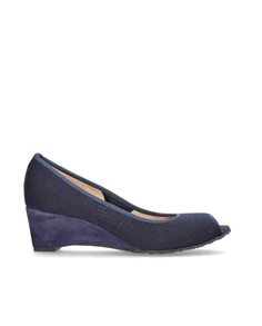Женские туфли-лодочки из дышащей эластичной ткани темно-синего цвета Mascaró, темно-синий