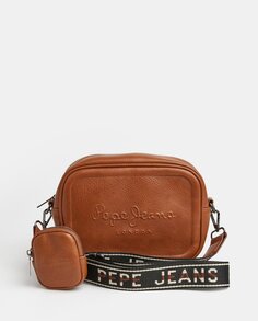 Маленькая сумка через плечо Camel Bassy со съемным кошельком Pepe Jeans, коричневый